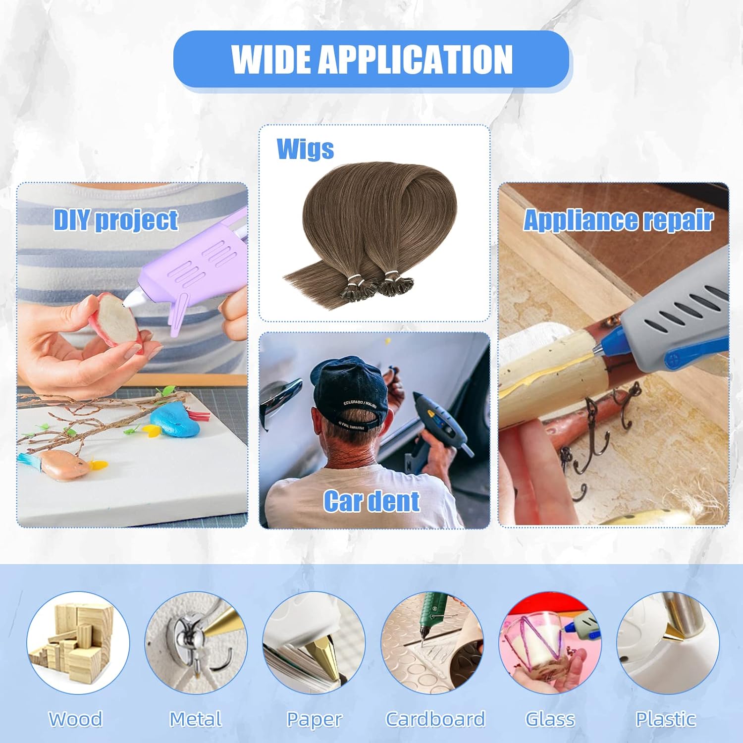 24 Pcs Tongkat Ekstensi Rambut - Glue Gun Hair ulasan dan harga